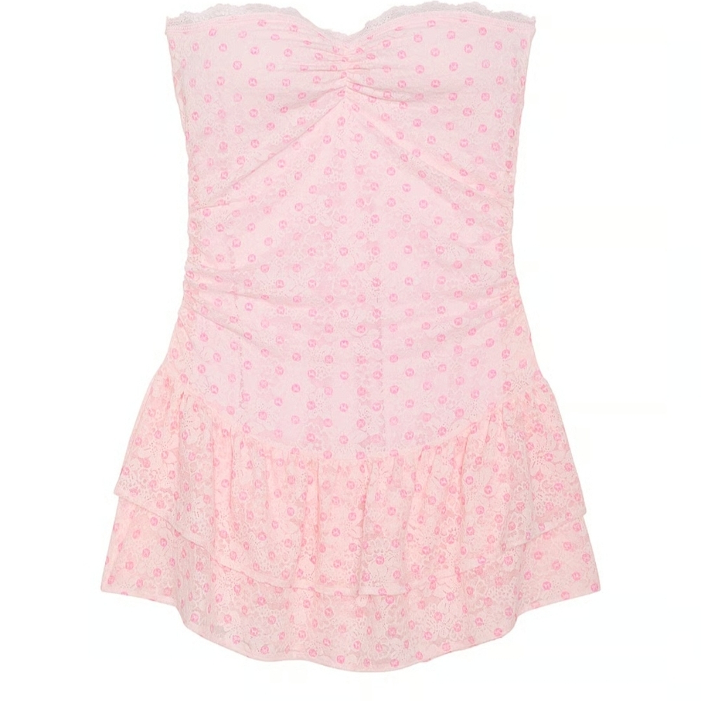 LoveShackFancy Pink Mini Dress